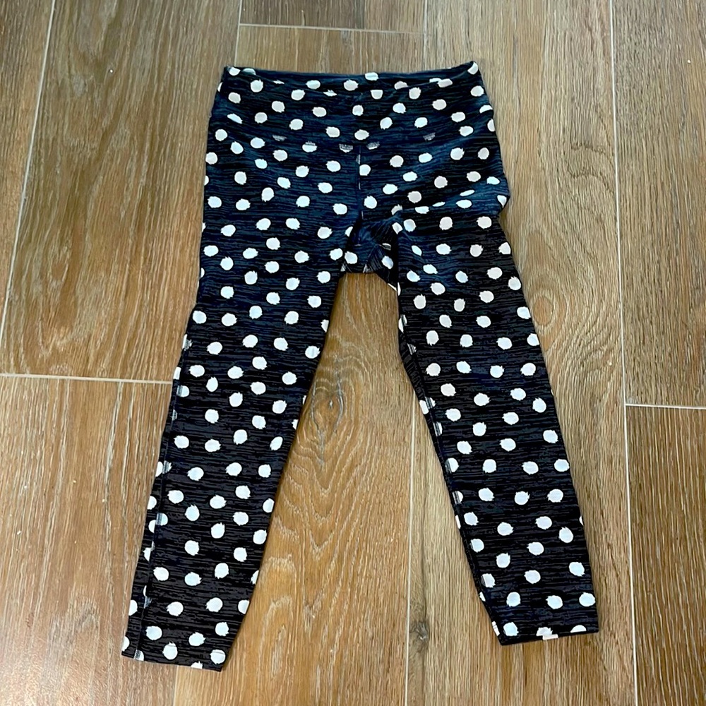 Outdoor Voices Black&White Polka Dot TechSweat Leggings Size M Gym Training. EUC